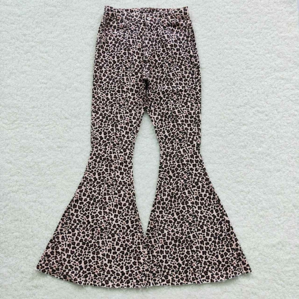 NWT Light Pink Leopard Print Women's Pants - Picture 2 of 5